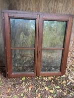 Raam dubbele vleugel meranti 122,5b x 125h dubbel glas, Doe-het-zelf en Bouw, Glas en Ramen, Ophalen, Zo goed als nieuw