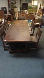 Ancienne table de ferme en chêne massif 2,45 m, Antiquités & Art, Enlèvement