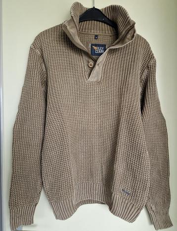 Riley & Clark heren knit geweven trui bruin mt M nieuwstaat beschikbaar voor biedingen