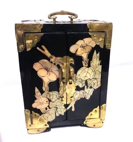 Juwelen Kist Chinees Parelmoer Messing Slot✨😍💑🤗🎁👌, Antiek en Kunst, Antiek | Woonaccessoires, Ophalen of Verzenden