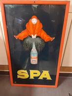 Reclamebord spa op glas geschilderd, Verzamelen, Ophalen, Gebruikt, Reclamebord