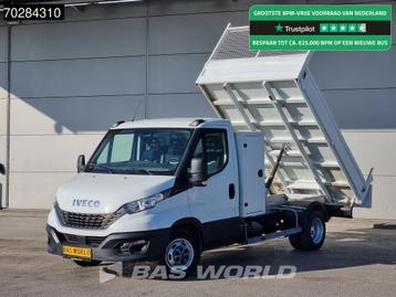 Iveco Daily 35C14 Open Laadbak met Kist Dubbellucht 3,5t Tre, Auto's, 2965 kg, Stof, Gebruikt, Euro 6