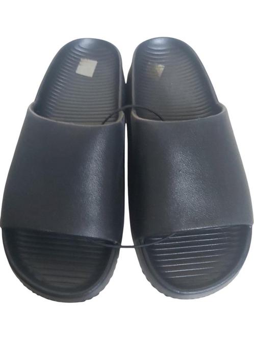 Heren slippers effen zwart 44, Kleding | Heren, Schoenen, Nieuw, Slippers, Zwart, Verzenden