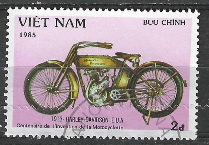 Vietnam 1985 - Yvert 593 - 100 jaar Moto - Harley (ST), Postzegels en Munten, Postzegels | Azië, Verzenden