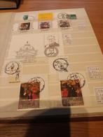 5 pages de timbres/blocs de la Belgique, premier jour d'affr, Affranchi, Enlèvement ou Envoi