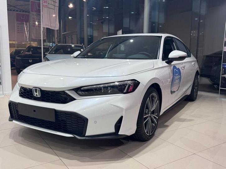 Honda Civic 5D 2.0 CVT Advance Standaard Platinum White P, Auto's, Honda, Bedrijf, Civic, ABS, Adaptive Cruise Control, Airbags