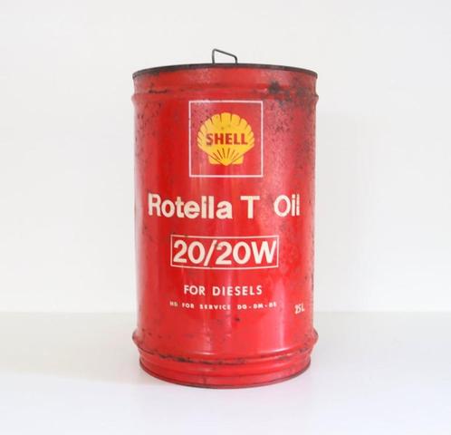 Groot Shell Blik / Vintage mancave, Verzamelen, Merken en Reclamevoorwerpen, Gebruikt, Ophalen