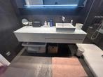Badkamer meubel met wasbak en spiegel indirect licht, Huis en Inrichting, Ophalen, 150 tot 200 cm, Zo goed als nieuw, Wasbak of Wastafel