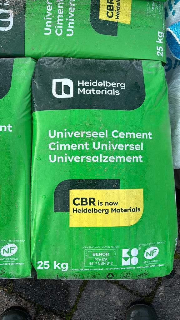 Cement 25kg zakken Heidelberg, Doe-het-zelf en Bouw, Overige Doe-Het-Zelf en Bouw, Nieuw, Ophalen