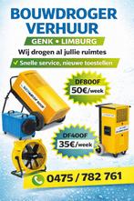 Bouwdrogers,ontvochtigers verwarming,ventilators 0475/782761, Doe-het-zelf en Bouw, Ophalen, Zo goed als nieuw