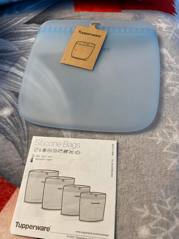 Siliconen zak medium (slim), Huis en Inrichting, Keuken | Tupperware, Nieuw, Overige typen, Blauw, Ophalen of Verzenden