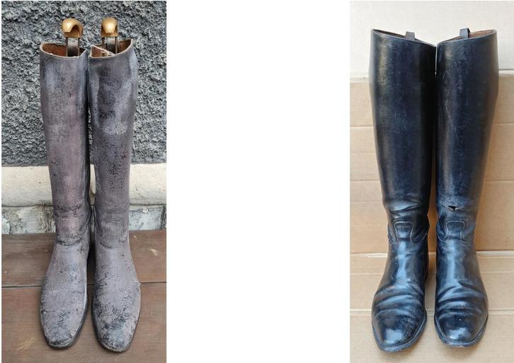 2 paar Britse hunting boots antiek, Antiek en Kunst, Antiek | Kleding en Textiel, Dames, Heren, Ophalen of Verzenden