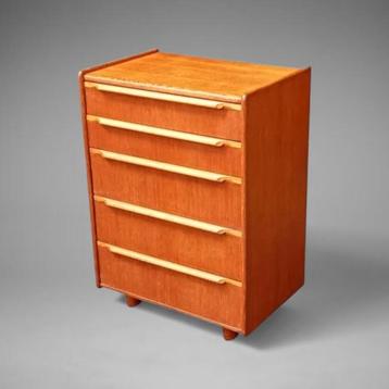 Vintage meubelen Cees Braakman voor Pastoe in licht eikenhou beschikbaar voor biedingen