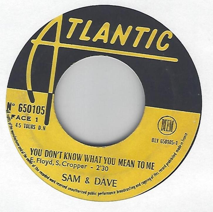 Sam & Dave – You Don't Know What You Mean To Me, Cd's en Dvd's, Vinyl Singles, Gebruikt, Single, R&B en Soul, 7 inch, Ophalen of Verzenden