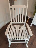 Witte houten schommelstoel, Huis en Inrichting, Ophalen, Gebruikt, Wit, Eén
