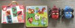 Janod puzzel, domino en 2 auto’s met magnetische onderdelen, Kinderen en Baby's, Ophalen of Verzenden, Gebruikt