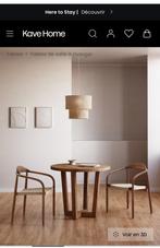 Table ronde en bois d'acacia finition naturelle Ø 90cm, Enlèvement, Comme neuf