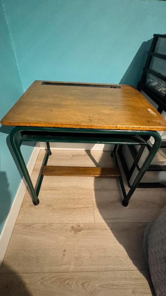 2 pupitres écolier vintage, Huis en Inrichting, Bureaus, Gebruikt, Bureau, Ophalen
