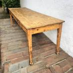 Vintage XL houten tafel / kloostertafel, Antiek en Kunst, Ophalen of Verzenden