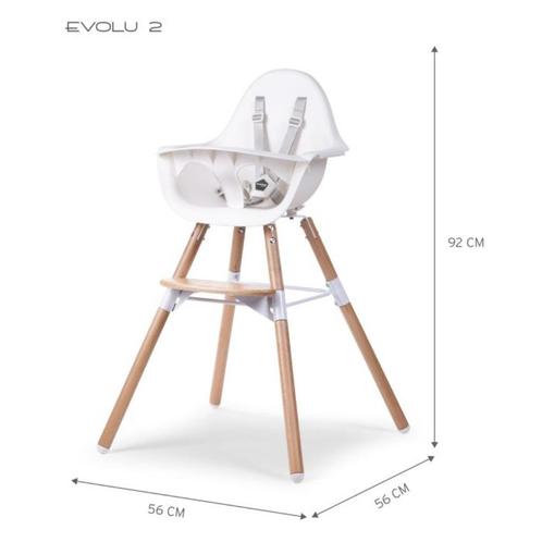 Childhome Evolu2 Kinderstoelen, Kinderen en Baby's, Kinderstoelen, Zo goed als nieuw, Meegroeistoel, Aanschuifbaar, Afneembaar eetblad