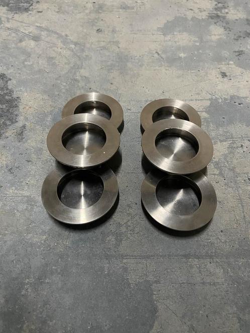 Ronde komgreep RVS - 6 stuks, Doe-het-zelf en Bouw, Hang- en Sluitwerk, Zo goed als nieuw, Overige typen, Inox, Ophalen of Verzenden