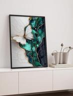 Uniek XXL Glasschilderij | Kintsugi Butterfly - 6 sizes, Oorspronkelijke maker, Verzenden, Nieuw, 125 cm of meer