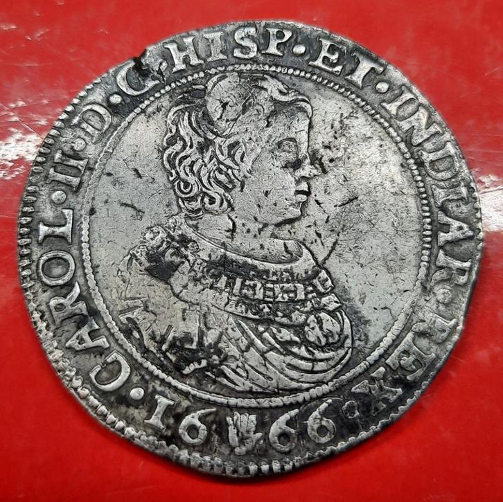 Dukaton - 1666 - Antwerpen - Zeldzaam., Postzegels en Munten, Munten | België, Losse munt, Zilver, Zilver, Ophalen of Verzenden