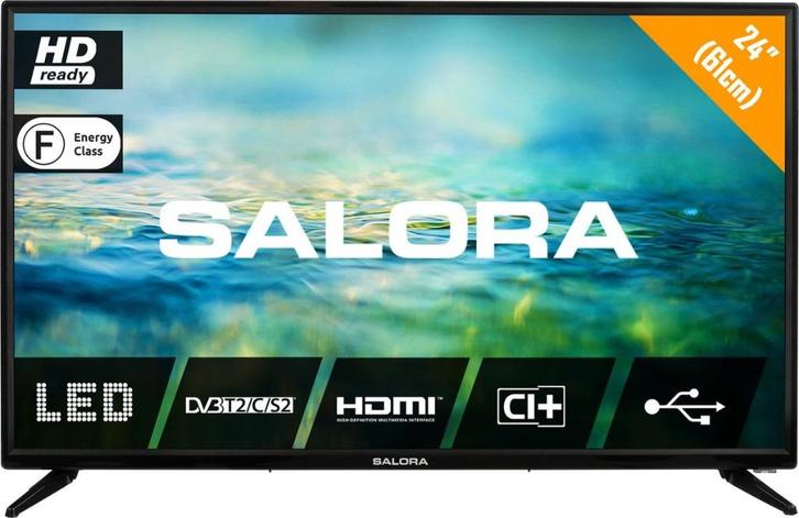 Salora 24 inch HD LED TV als nieuw in verpakking!, Audio, Tv en Foto, Televisies, Zo goed als nieuw, LED, 60 tot 80 cm, HD Ready (720p)