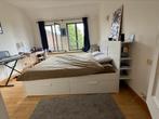 Cadre de lit + tête de lit + sommier 160x200, Huis en Inrichting, Slaapkamer | Complete slaapkamers, Ophalen, Zo goed als nieuw
