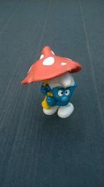 Smurf met paddenstoelparaplu 2.0118, Verzamelen, Ophalen of Verzenden, Gebruikt, Overige Smurfen, Poppetje, Figuurtje of Knuffel