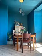 Uitrekbare tafel + 4 stoelen, Ophalen, Gebruikt, 100 tot 150 cm, Vier personen