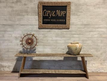 Sidetable - 228 x 37 cm + 70 cm hoog - geschikt voor buiten beschikbaar voor biedingen