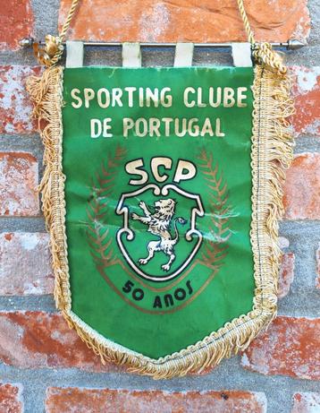Sporting Lissabon Portugal 1957! prachtige vintage vaandel beschikbaar voor biedingen