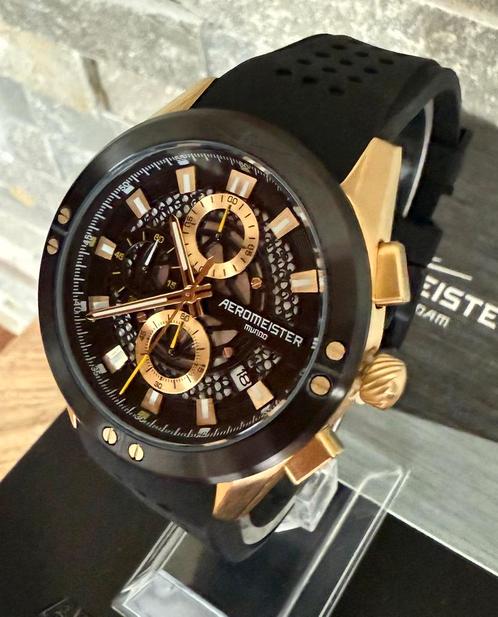 AEROMEISTER MUNDO SPORT CHRONO MET 500€ KORTING! 💯%NIEUW!, Handtassen en Accessoires, Sporthorloges, Nieuw, Ophalen of Verzenden