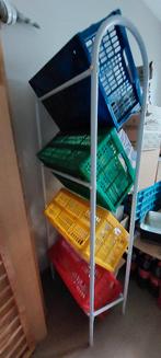 Stapelrek met bakjes, Ophalen