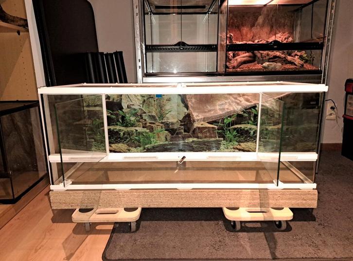 Terratlantis Terrarium Wit 119x45x45, Dieren en Toebehoren, Reptielen en Amfibieën | Toebehoren, Gebruikt, Terrarium of Paludarium