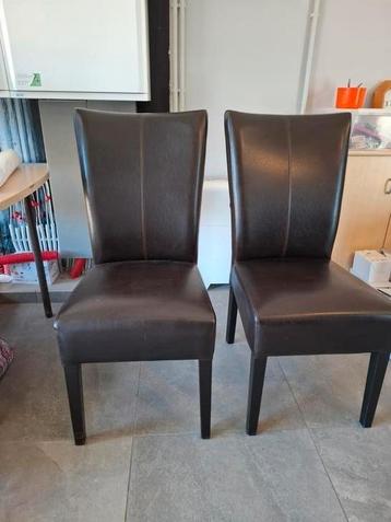 Leder eetkamerstoelen beschikbaar voor biedingen