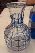 Vase carafe cristal doublé (Otto Prutscher?) Art déco 1900, Antiquités & Art, Enlèvement ou Envoi