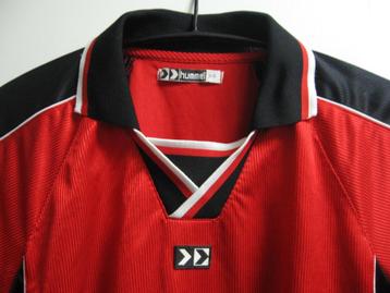 Zwart/rood heren sport T-shirt lange mouw van Hummel, S beschikbaar voor biedingen