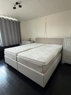 Boxspring met 2 nieuwe toppers, Huis en Inrichting, Slaapkamer | Boxsprings, Ophalen, Beige