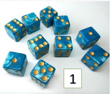 Dobbelstenen 10 Sets, uit verzameling, nieuw beschikbaar voor biedingen