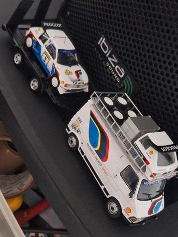 Lot plateau Citroën Peugeot 205 t16 1/43