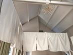 7 rideaux blancs avec motifs et ses maintiens, Ophalen, Gebruikt