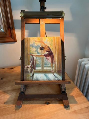 Unieke lamp, schildersezel met schilderijlamp beschikbaar voor biedingen