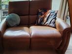 Prachtige 2- en 3 zit in bruin leder, Huis en Inrichting, Ophalen, Zo goed als nieuw