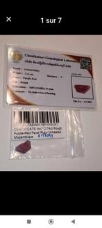 Onverhitte ruwe robijn met traceerbaar certificaat, Handtassen en Accessoires, Edelstenen, Ophalen of Verzenden, Nieuw