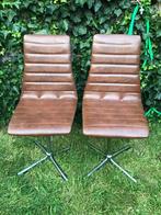 Koppel TAVO stoelen draaibaar, Huis en Inrichting, Stoelen, Ophalen, Gebruikt, Twee, Bruin