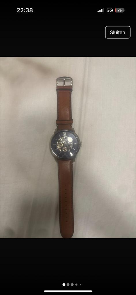 Fossil horloge, Handtassen en Accessoires, Horloges | Heren, Zo goed als nieuw, Polshorloge, Overige merken, Overige materialen