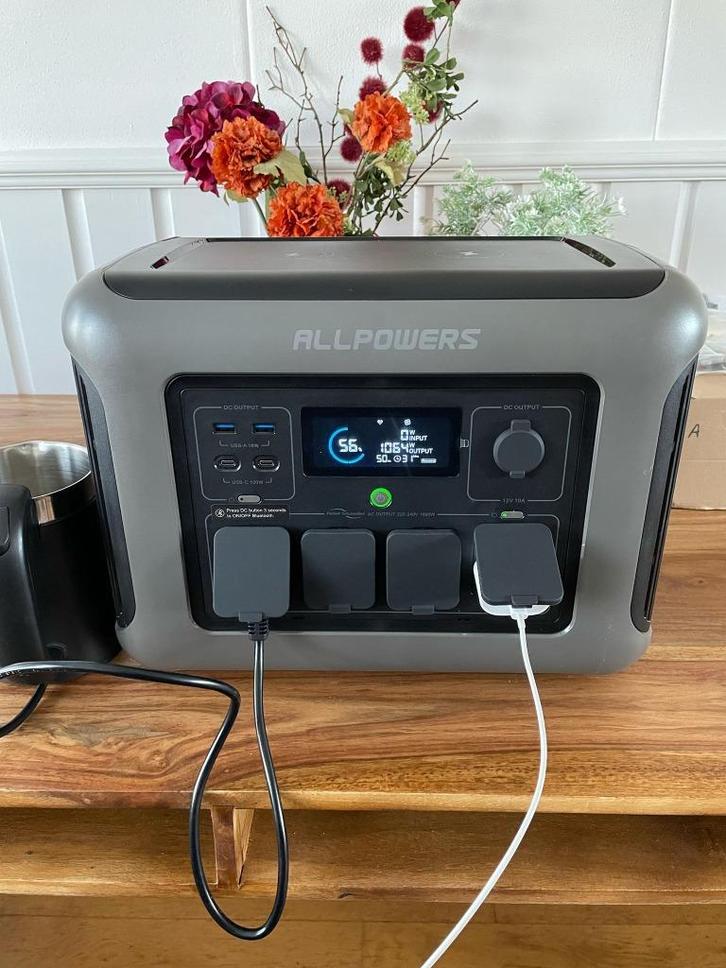 ALLPOWERS 1800W Powerstation 1152Wh Thuisbatterij OFFGRID, Caravans en Kamperen, Caravanaccessoires, Nieuw, Ophalen of Verzenden