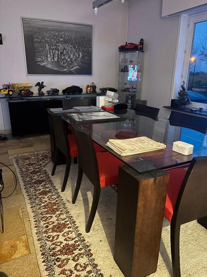 Meuble buffet + table à manger Roche Bobois, Maison & Meubles, Salles à manger complètes, Utilisé, 4 à 6 chaises, Enlèvement